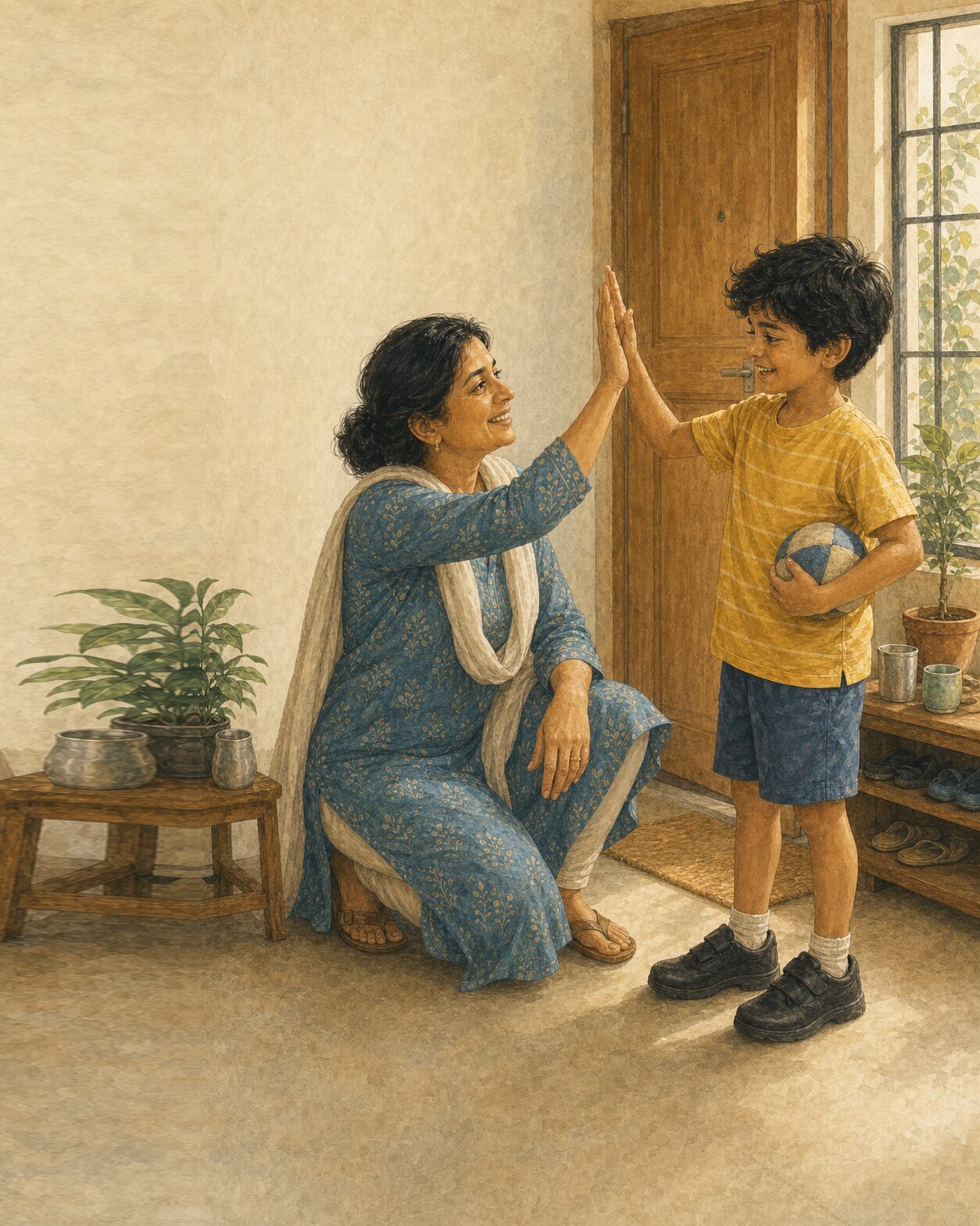 Meera and Aarav, a small win shared instead of a fight.