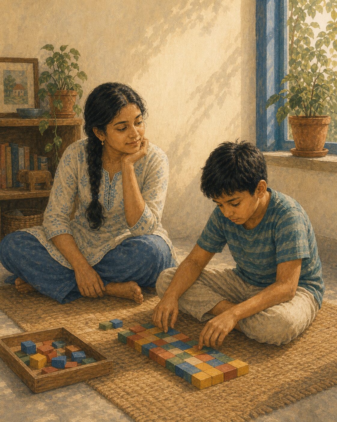 रिया और अमन, साथ-साथ, उसी चीज़ पर जो उसे बहुत पसंद है।