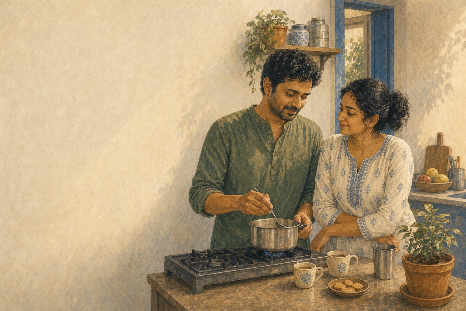 Two people, one plan, learning to read the weather together instead of bracing against each other.