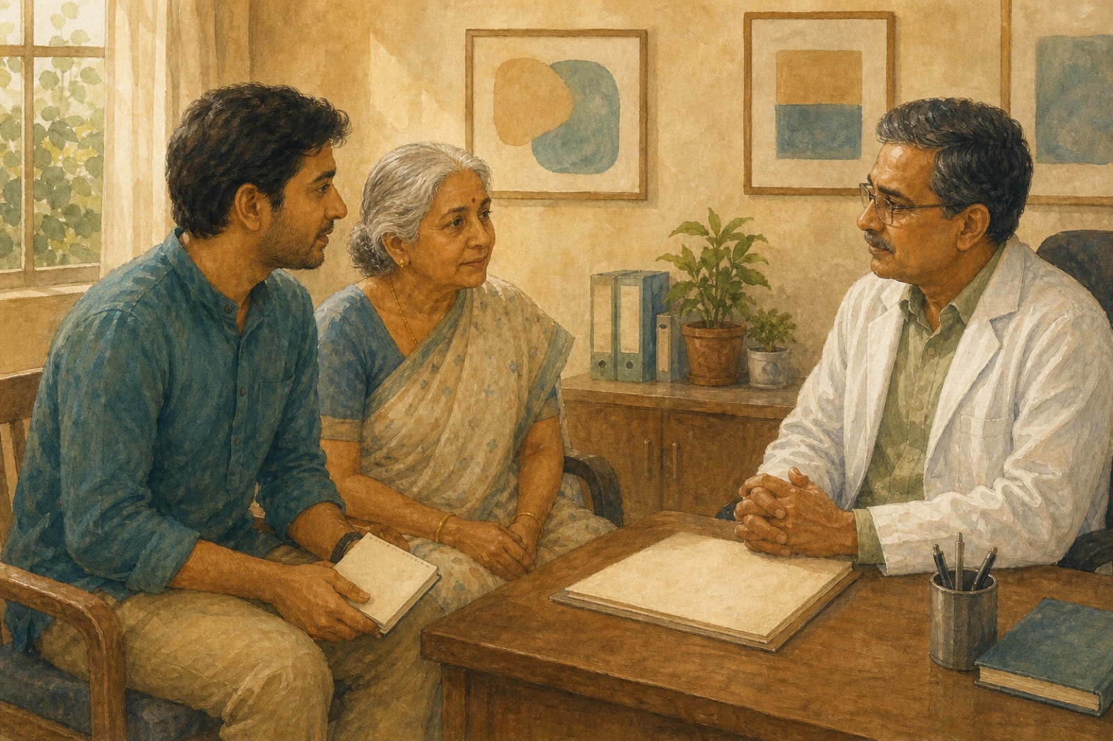 Bringing the notes, the medicines, and the questions to someone trained to help.