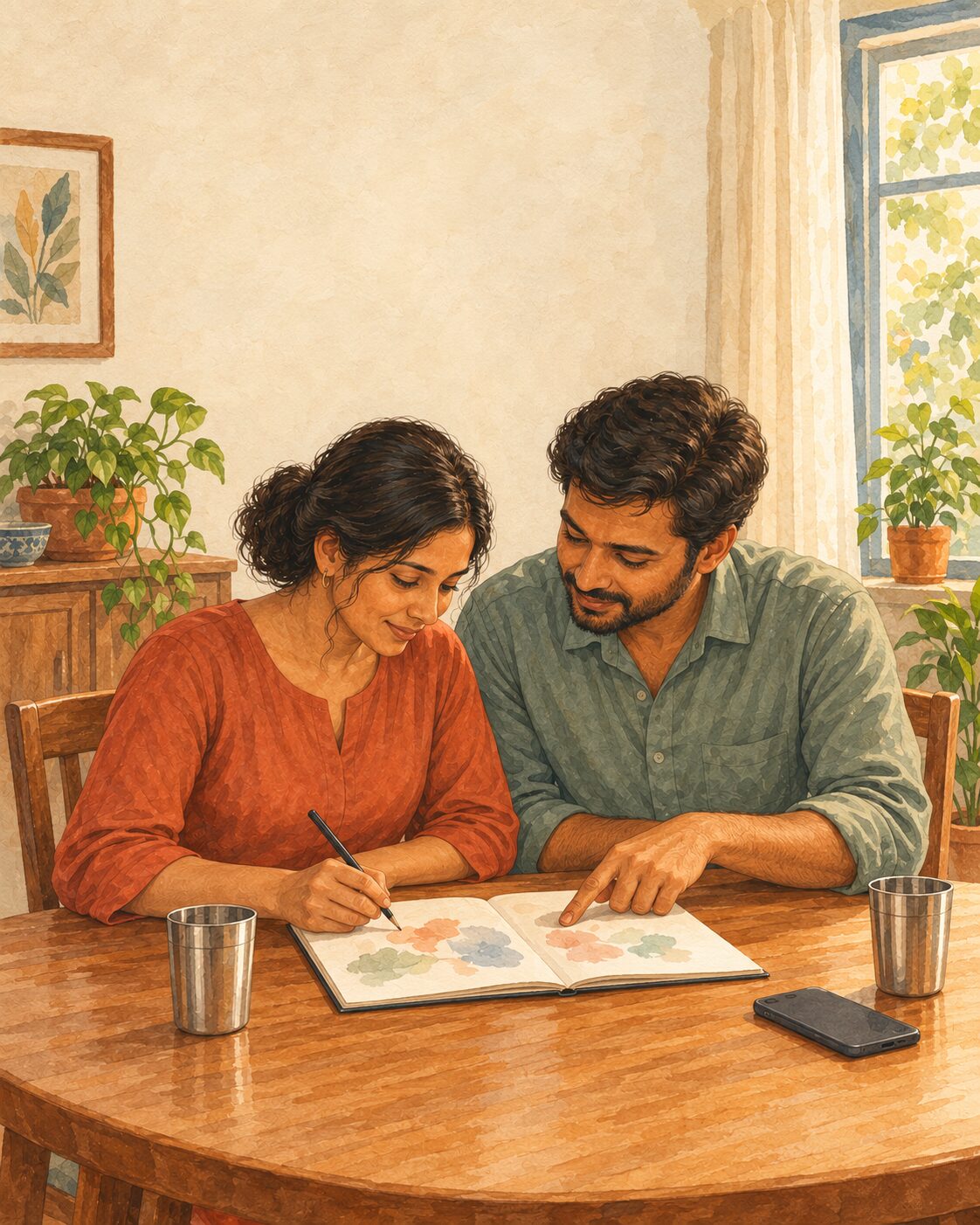 किसी शांत हफ़्ते में, कोई मुश्किल दौर शुरू होने से पहले, शुरुआती निशानियों को मिलकर लिखना।