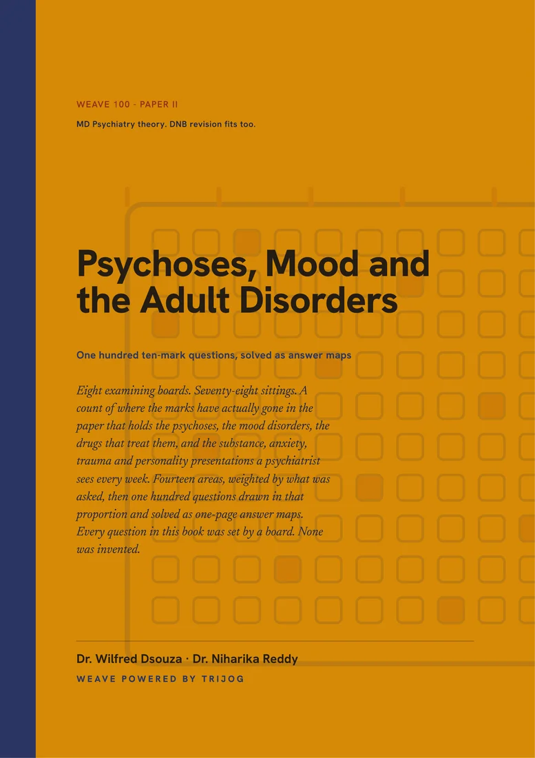 Printed cover of Weave 100, Psychoses, Mood and the Adult Disorders