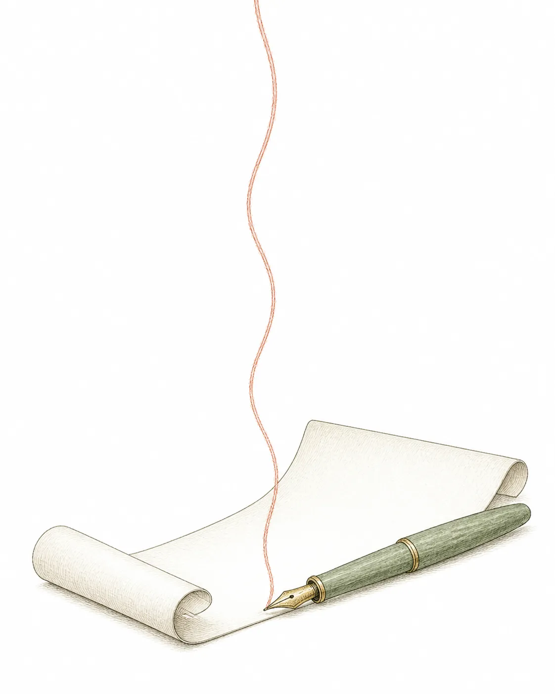 A quiet hand-drawn place for writing and reflection
