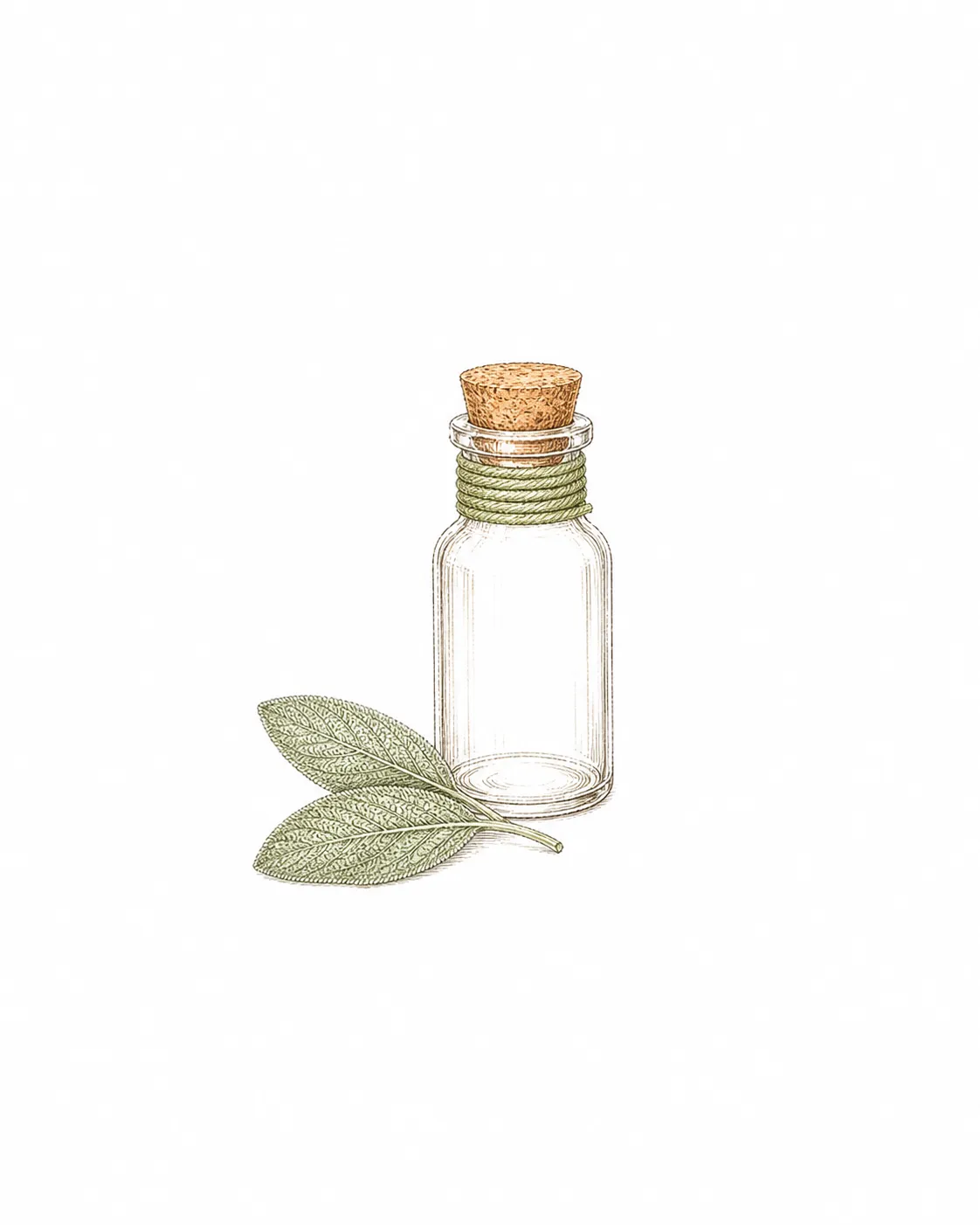 Abstract illustration of molecules and natural leaves