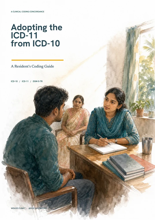 Cover of Adopting the ICD-11 from ICD-10, a Resident's Coding Guide, by Dr. Wilfred D'souza