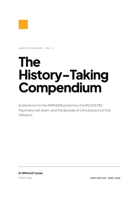 Cover of The History-Taking Compendium by Dr. Wilfred D'souza